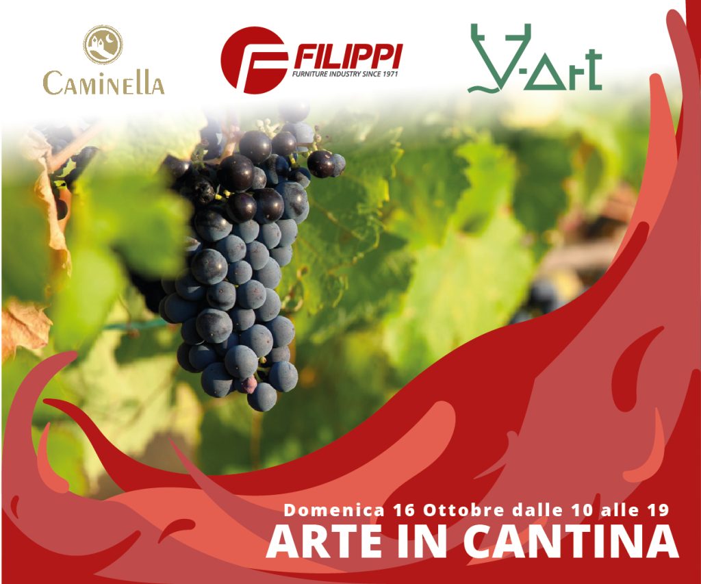 Arte in Cantina: domenica 16 ottobre dalle 10 alle 19 presso Caminella. In mostra le opere V-Art di Filippi 1971 su pannelli Vitter, tra vino, arte e design. - Filippi 1971
